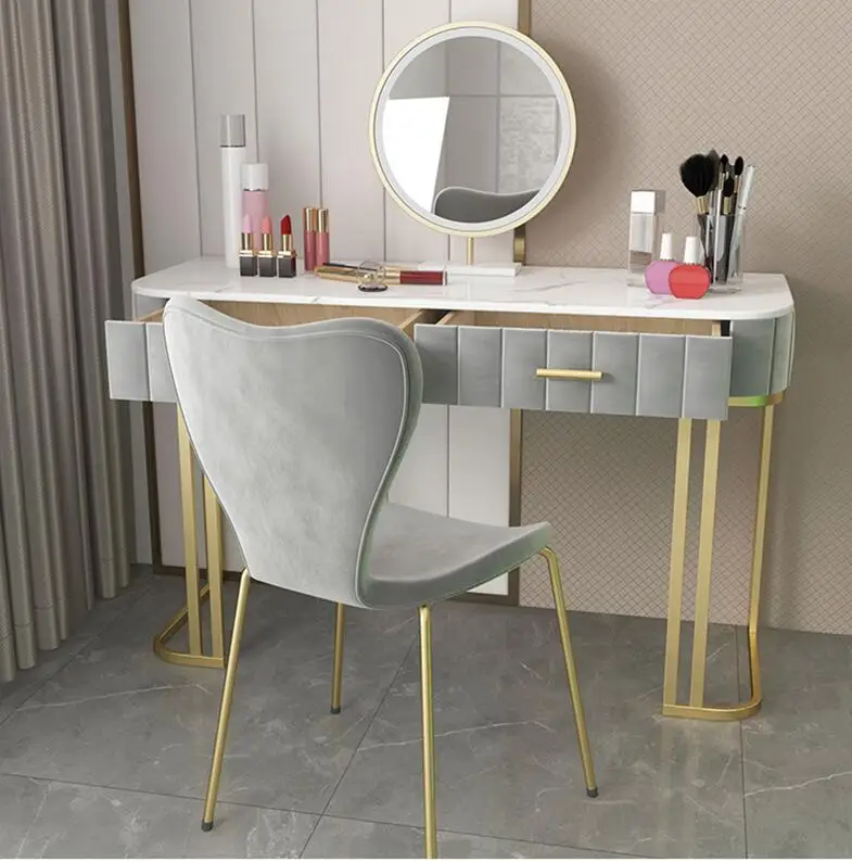 Light luxury European style dressing table bedroom modern minimalist high-end net red ins style dressing table Nordic storage al