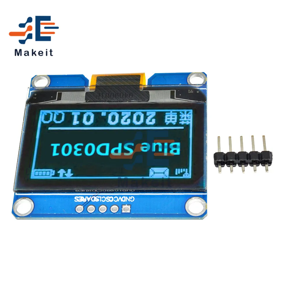 1.54 Inch OLED Module 5 Pin 7 Pin White Blue Yellow SPI IIC I2C Interface SSD1309 SPD0301 Driver 128x64 Display Screen Board