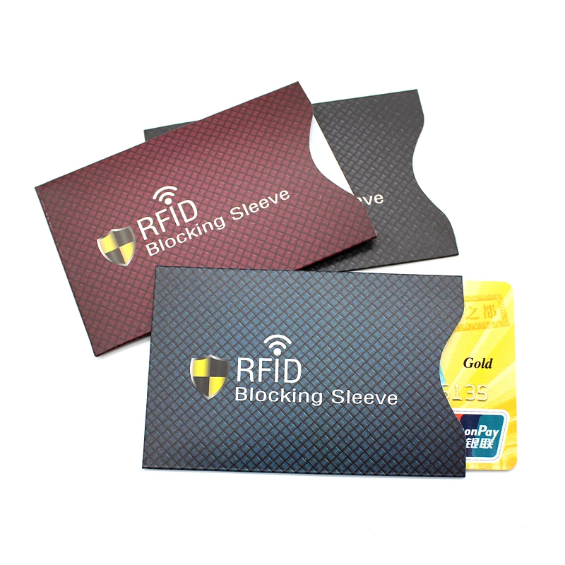 5Pcs Safety Anti Theft Reader RFID Blocking Sleeve Protect Credit Cards Case Cover Aluminium Coated Paper ID Bank Card Holder