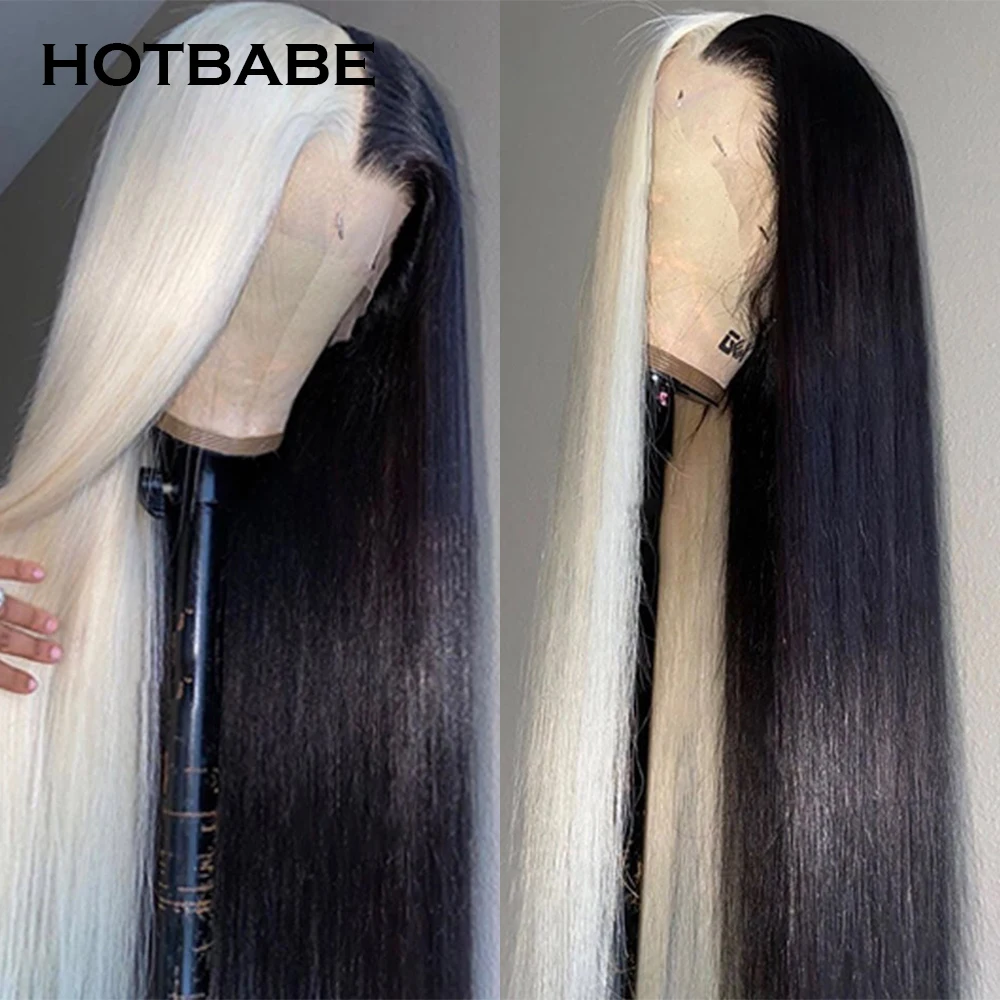 613 mit Schwarz Farbe HD Transparent Spitze Front Perücken 30 Zoll Knochen Gerade Spitze Frontal Perücken Blonde Spitze Front Perücke menschliches Haar