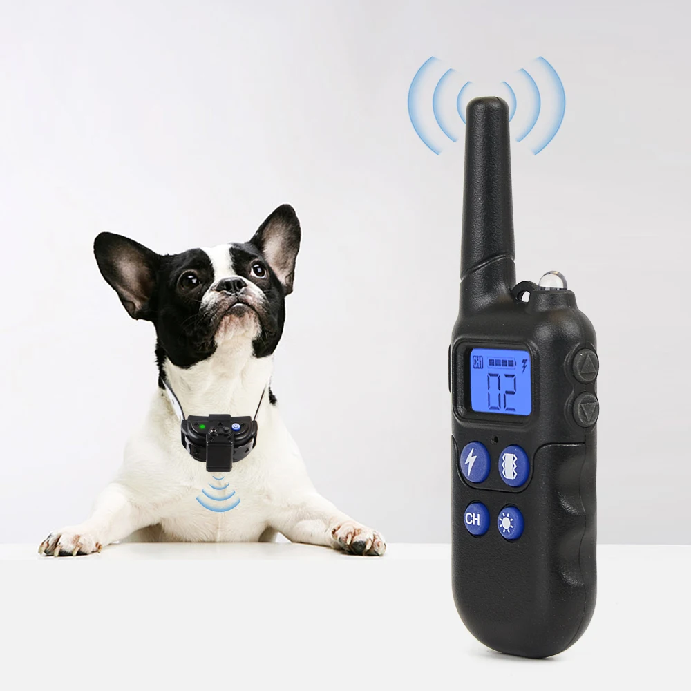 2km Dog Training Collar With Walkie-Talkie Rechargeable Dog Shock Vibration Beep Waterproof Training Collars for large small dog