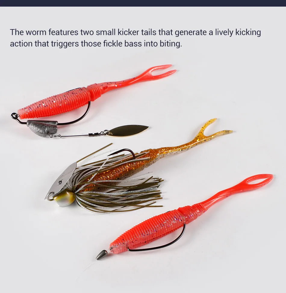 NOEBY Chunk Jig Trailer Silicone Soft Bait 14cm 11.5g Worm Artificial Swimbait Soft Lures for Bass Pike Fishing Tackle Baits
