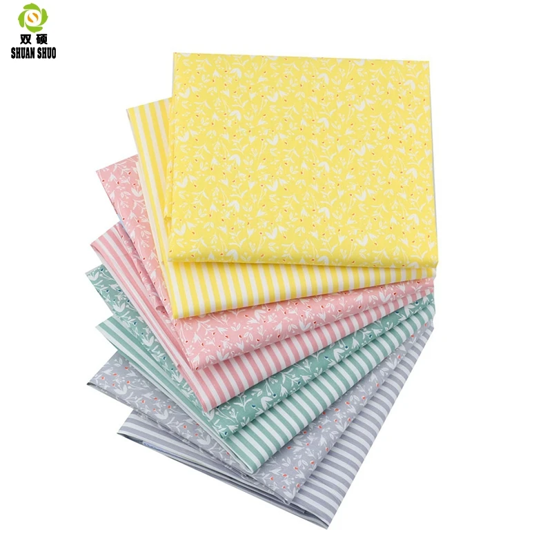 Shuanshuo Small Floral Patchwork Fabric Tissue Cloth Of Handmade DIY Quilting Sewing Baby&Children Sheets Dress 40*50cm 8pcs/lot