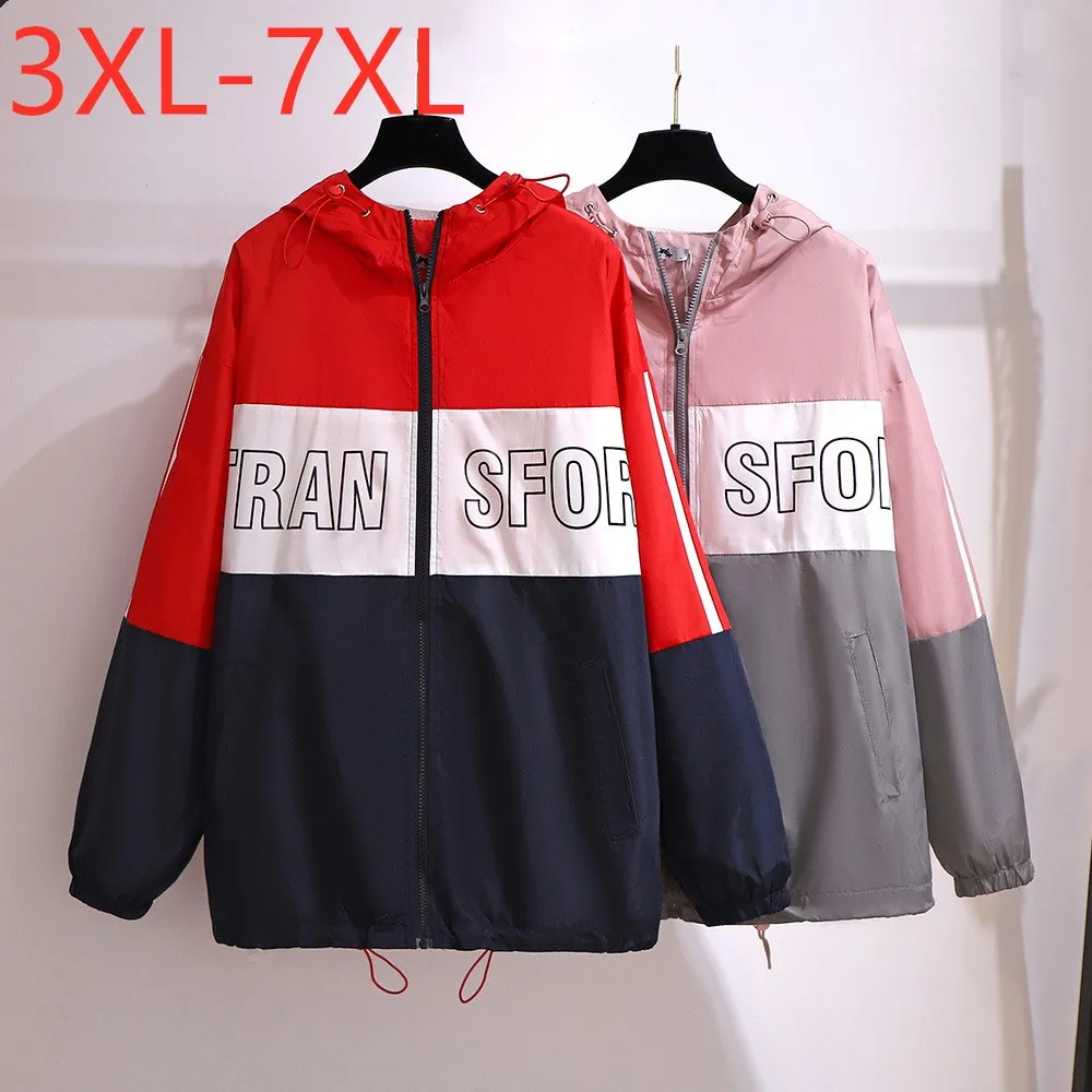 

New Ladies Autumn Winter Plus Size Women Clothing Sports Jacket Hoodie For Women Large Long Sleeve Loose Red Baseball Coat -