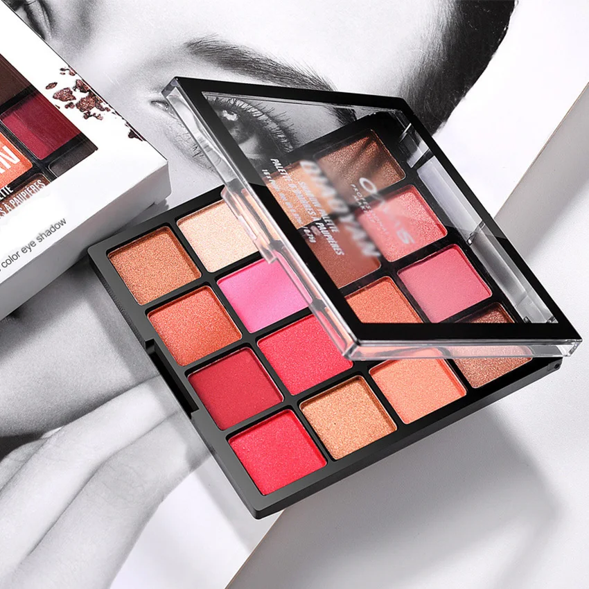 Ombretto 16 colori Peach Makeup Shimmer Eyeshadow Nude Makeup principiante facile da applicare trucco ombretto