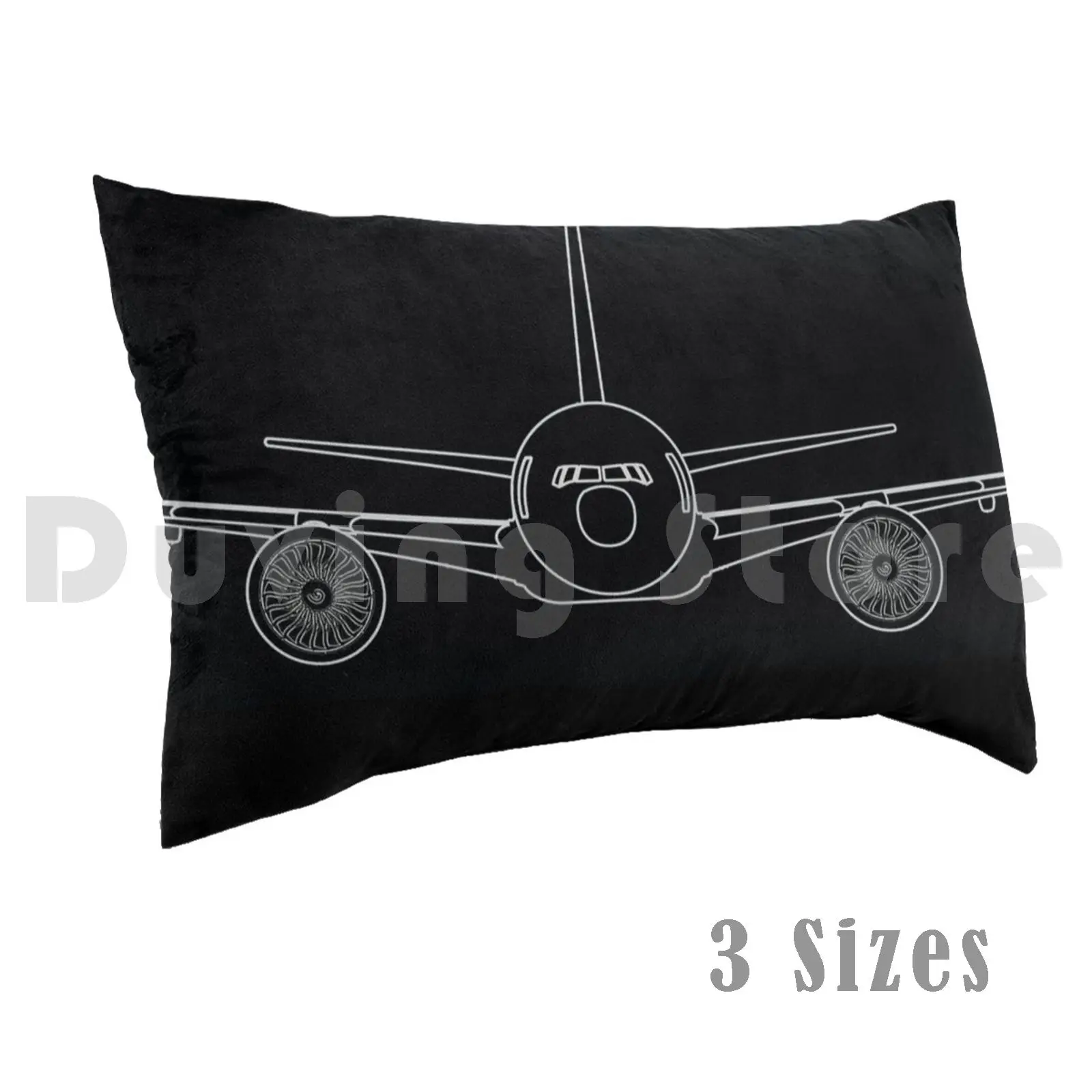 Boeing 777-300er Blueprint Pillow Case DIY 50*70 Boeing 777 Triple Seven B777 Blueprint Aviation Flying Pilot Airbus