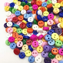 100Pcs 6mm Mini Christmas Buttons Tiny for Dolls Clothing Sewing Accessories DIY Crafts Scrapbooking Embellishments Mixed