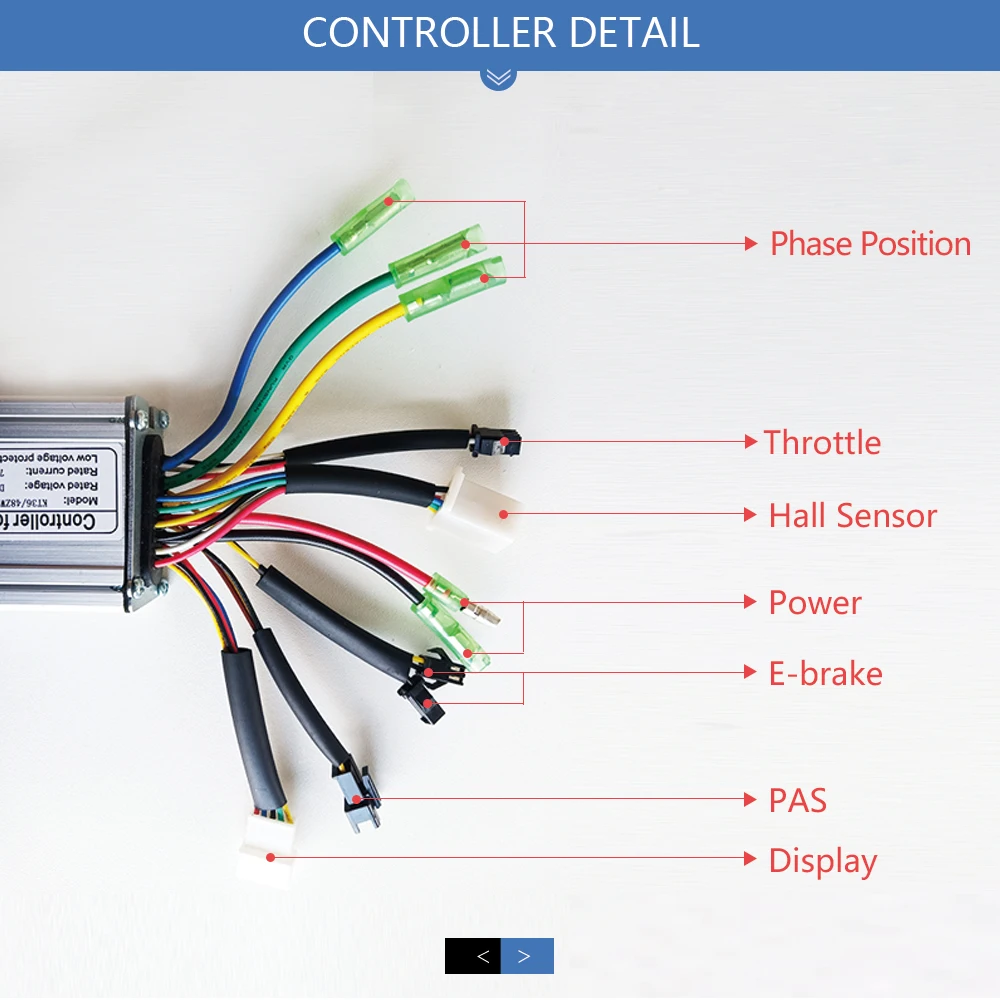 Electric Bicycle Conversion Kit, 22A Controller, 9 Mosfets, 36V, 48V, 500W, LCD LED Display, Ebike Parts, Accessories