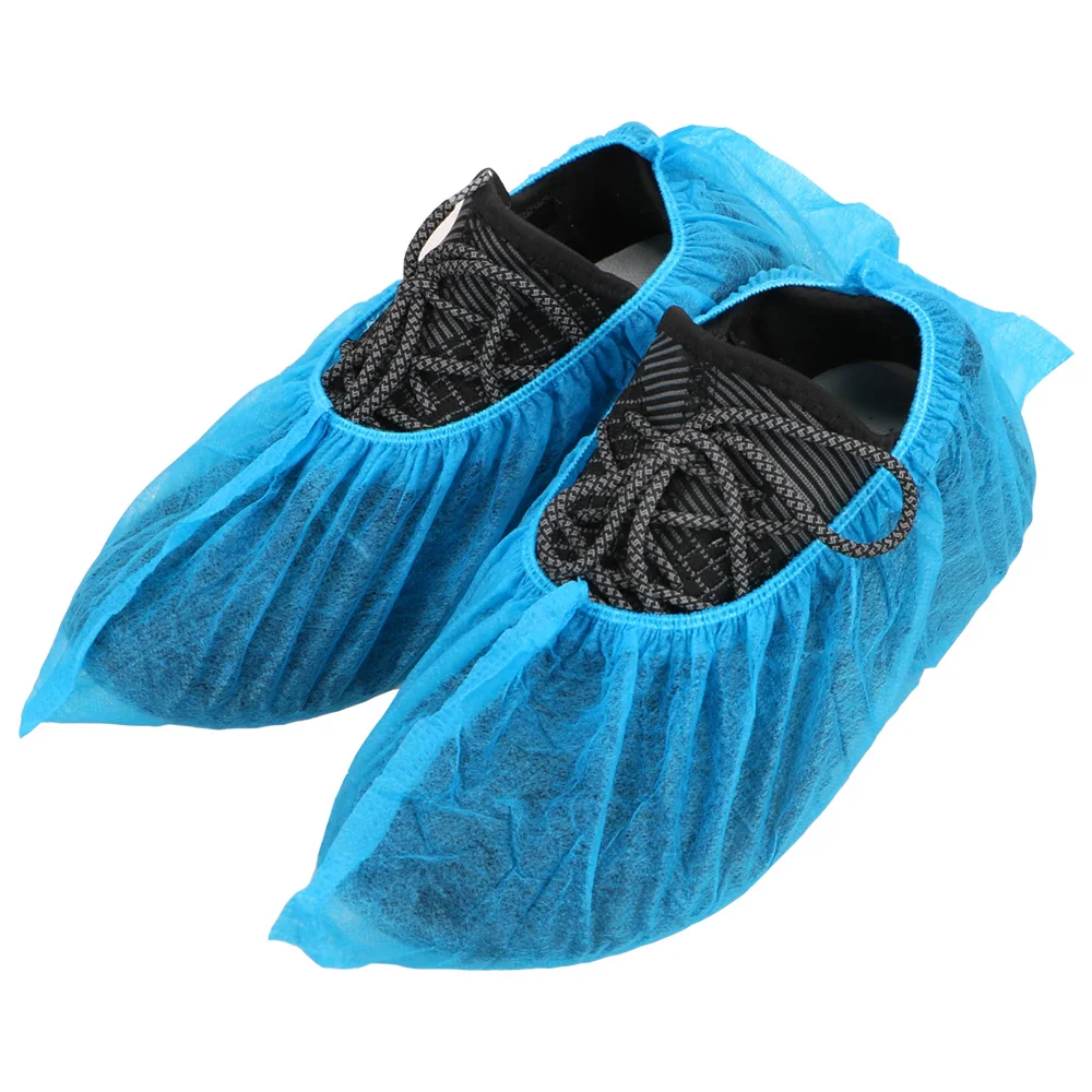 Elastic Band Anti-Slip Shoe Covers Breathable Dustproof 100PCS Disposable Shoe Covers Non-Woven Fabric Overshoes