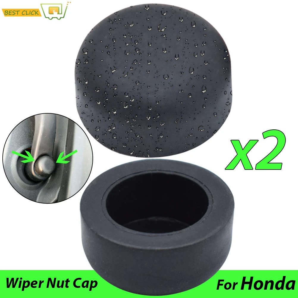 2pcs Windscreen Wiper Arm Head Nut Cap Bolt Screw Rubber Covers For Honda Civic Accord 2003-2019 CRV Fit Pilot Odyssey HRV