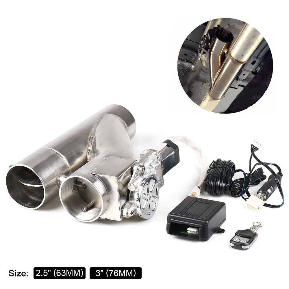 

Universal Car Electric Control Dual Valve Exhaust Pipe Sports Purpose Acoustic Y-Type Exhaust valve Auto Modification Parts