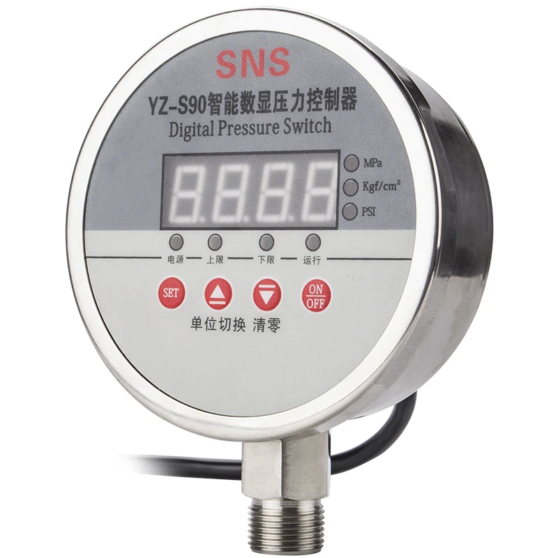 Intelligent high-precision shock-proof digital electronic contact pressure gauge pressure switch controller -0.1-60Mpa 12V-380V