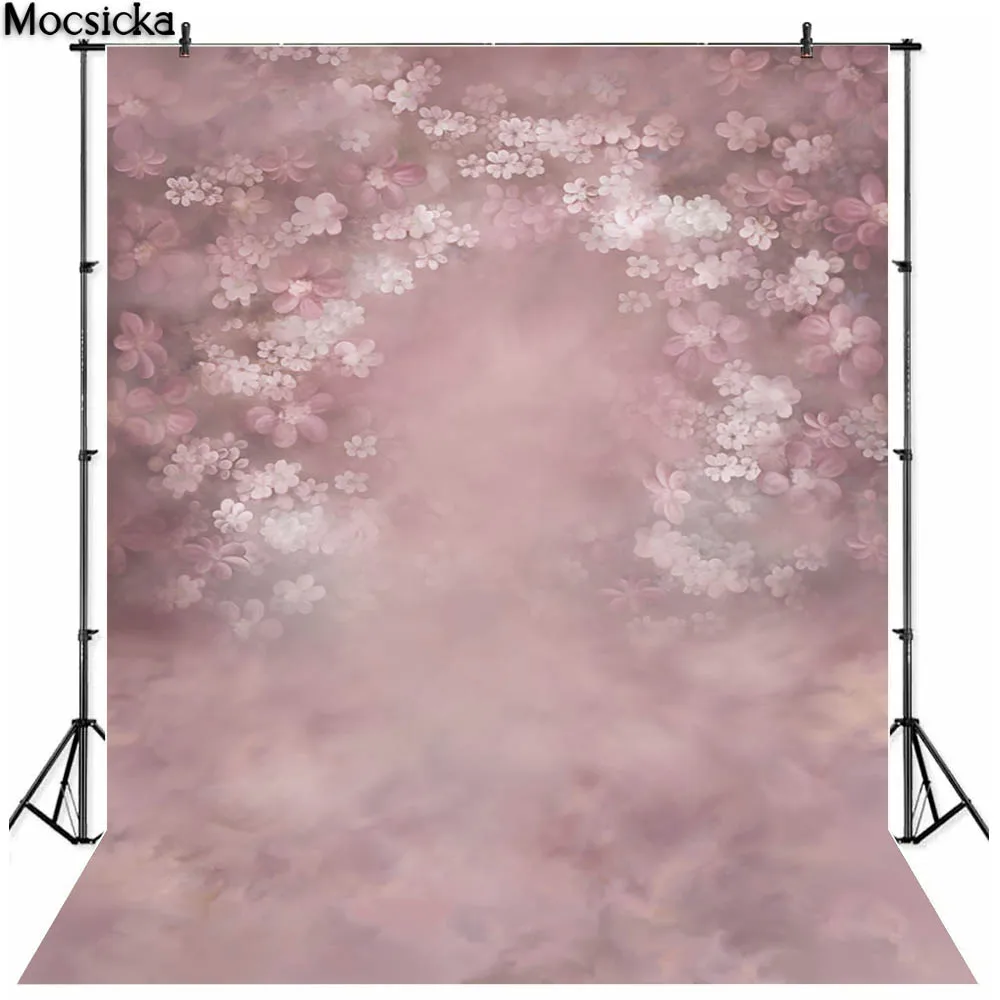 Telón de fondo de fotografía de flores Vintage para recién nacidos, retrato artístico de maternidad para sesión fotográfica, utilería para estudio fotográfico