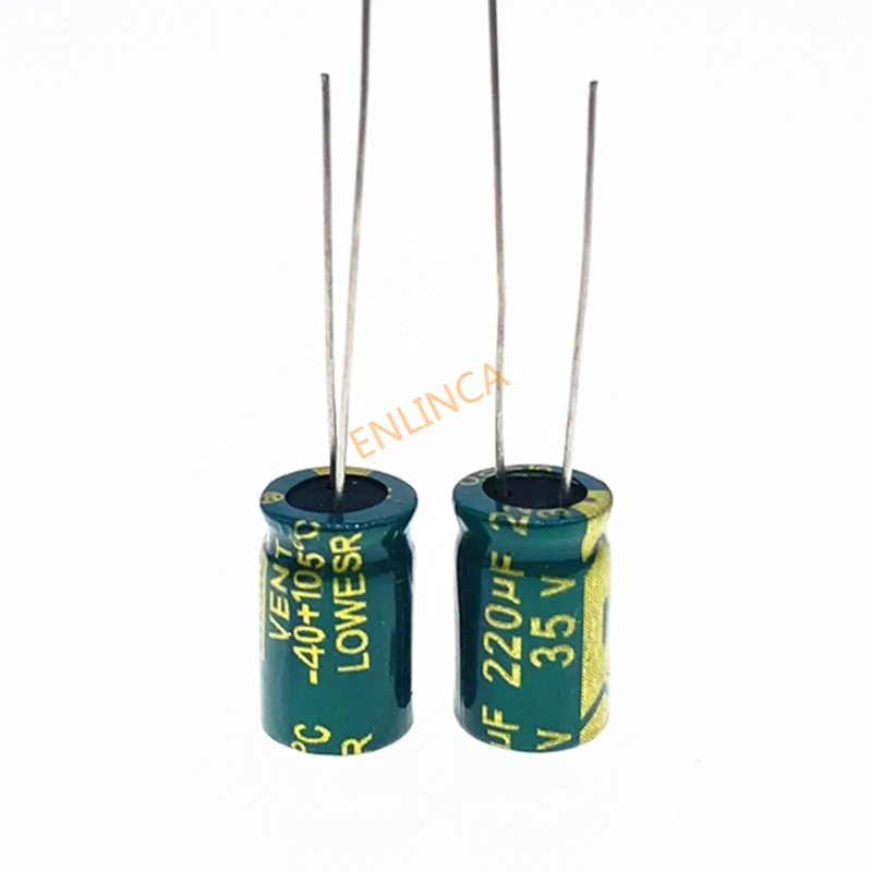 Low ESR/Impedance High Frequency 35v 220UF Aluminum Electrolytic Capacitor Size 8*12 220UF35V 20%