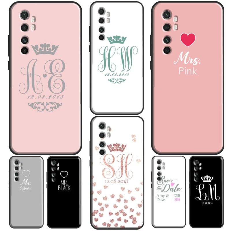 PERSONALISED WEDDING BRIDE GROOM For POCO F3 F1 F2 M3 M4 X3 GT X4 X3 Pro Case For Xiaomi Mi 11 Lite Ultra 12 11T Pro Cover