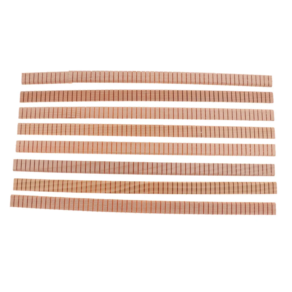 Pack of 8 Wood Guitar Binding Purfling Strip Inside Lining Strips DIY