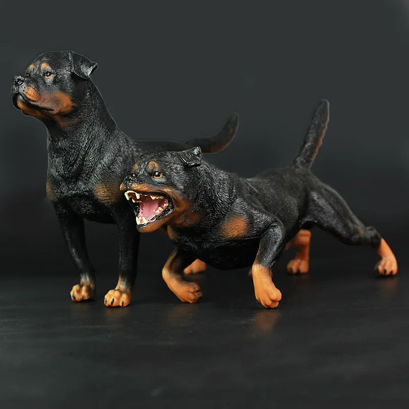 one piece real life Rottweiler dog model plastic Rottweiler dog gift  xf2786