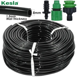 KESLA 5-25M 3/8 ''8/11mm ogród woda wąż PVC rurka podlewanie nawadnianie ogrodu rury w/ 1/2 i 3/4'' i 1 