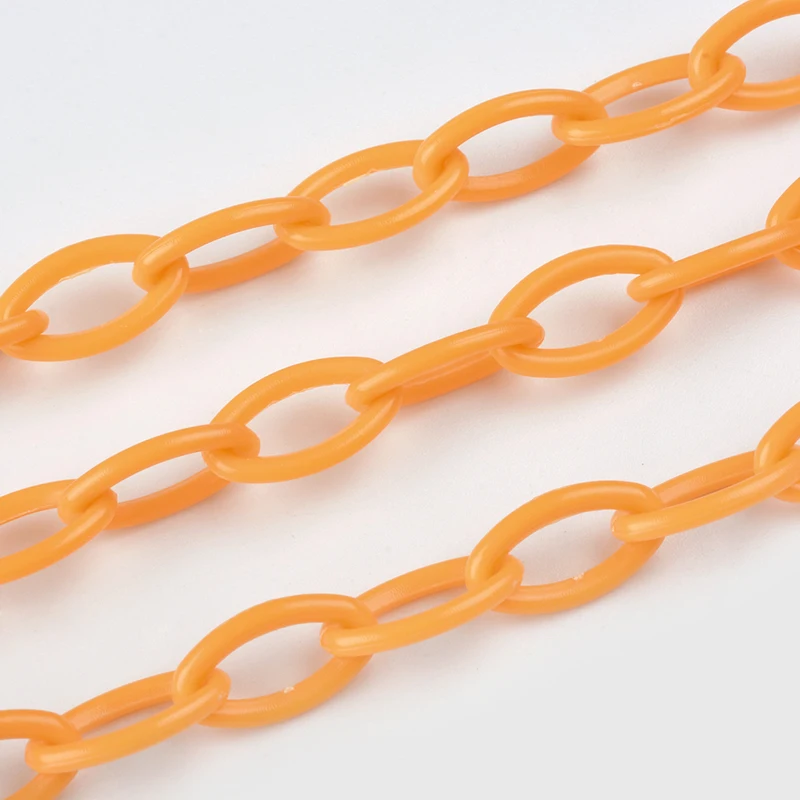 10PCS DIY Chain For Jewelry Making Accessories Hand Made Necklace Bracelet Rope Plastic Chain Isolated Colors Jewelry Findings
