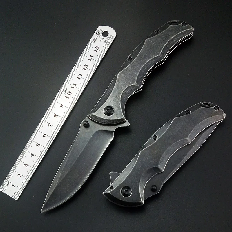 

Tactical Speical folding knife Stonewash Steel Handle/Blade Survival Camping Hunting folding knife Outdoor fruit knifes top tool