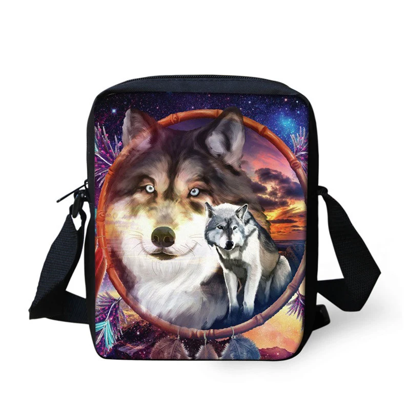 

Сумка-мессенджер с 3d-рисунком хаски и волка, Женская дорожная миниатюрная кросс-боди сумка на молнии для мам