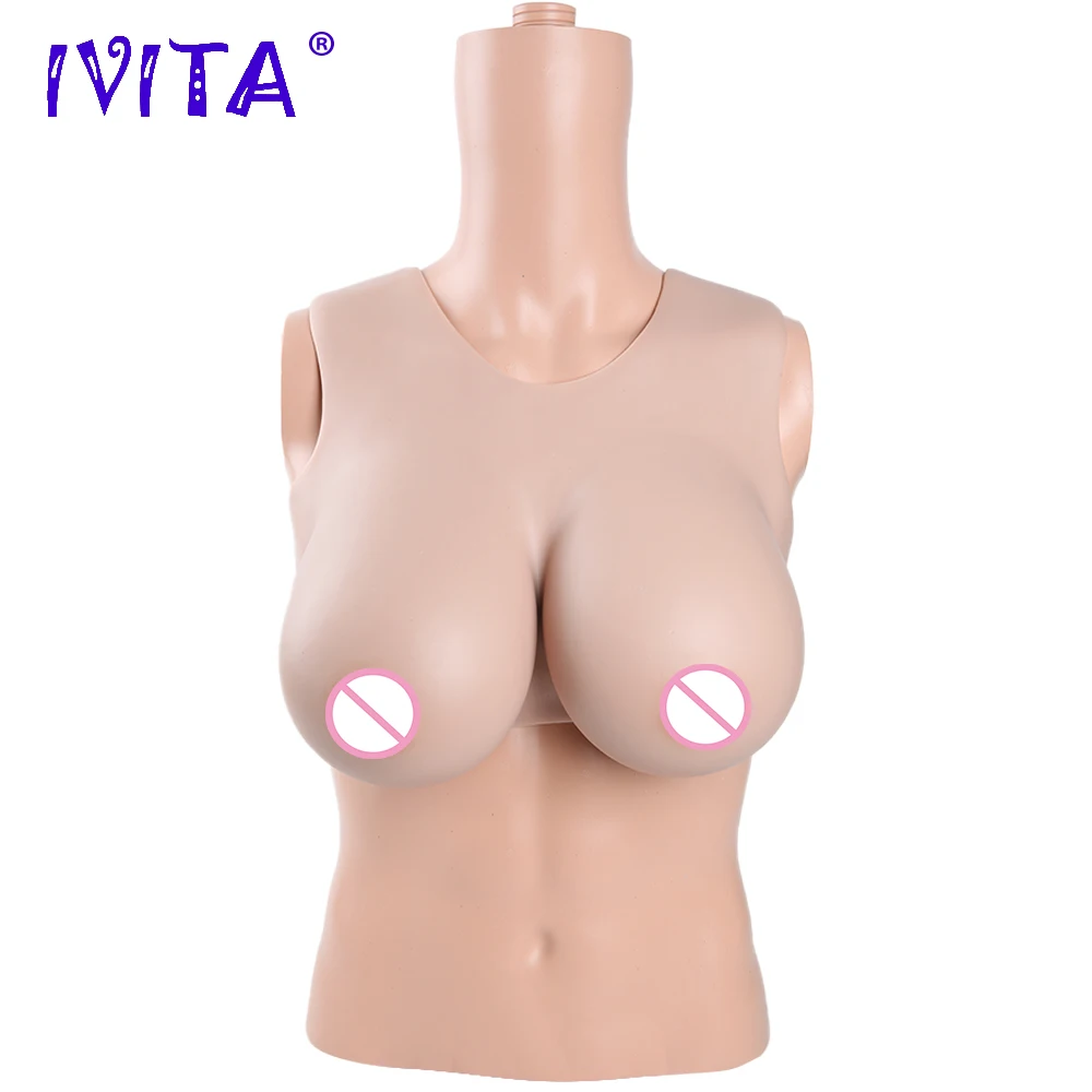 

IVITA Artificial Realistic Silicone Fake Breasts Crossdressing Boobs For Crossdresser Transgender Drag Queen Shemale Cosplay