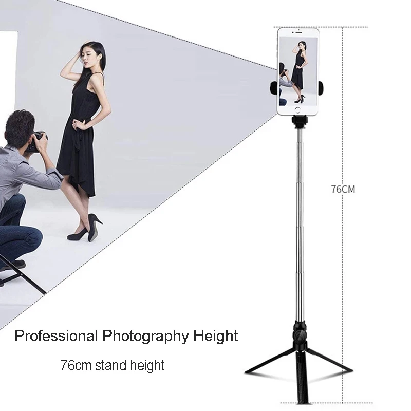 ใหม่ Selfie Stick ขาตั้งกล้อง Remote Palo โทรศัพท์มือถือ Photo Bluetooth-ขาตั้งกล้องกล้อง Monopod Self-Timer Artifact Rod