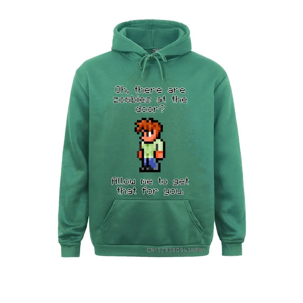 Terraria Sweatshirt Guide Likes Zombies Hoodie Cute Print Pullover Men's Long Sleeve Streetwear Costume Sportswear