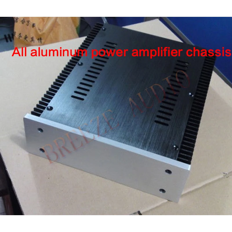 2107 DIY All Aluminum Power Amplifier Chassis with Radiator Case Amplifier Shell Audio Enclosure Power Box 212*70*257mm