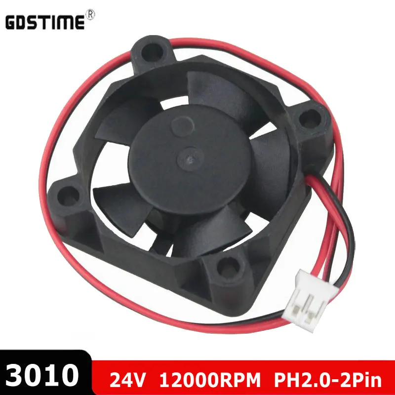 500Pcs/lot GDSTIME 30mm 24V 30x30x10mm 2Pin 3cm 3010 Cooler Mini DC Cooling Fan for 3D Printer Parts