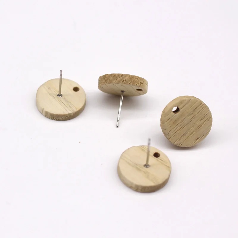 10pcs Fashion Natural Wood Earring Connector Findings Square Oval Round Drop Earrings Make Accessories For DIY Wooden Earrings