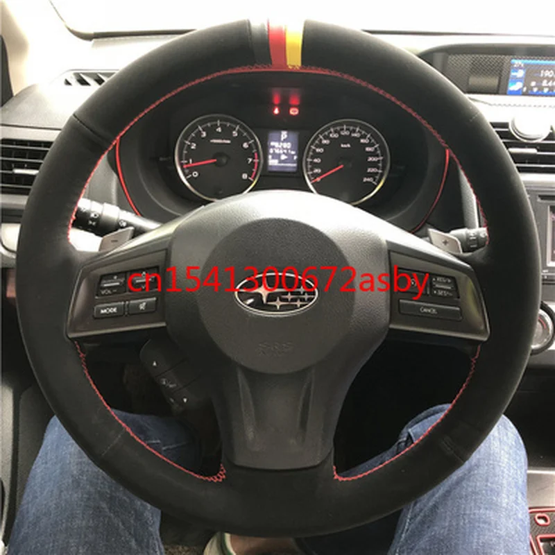 For Subaru XV / LEGACY /FORESTER/ OUTBACK impreza DIY all-inclusive suede leather car interior special steering wheel cover