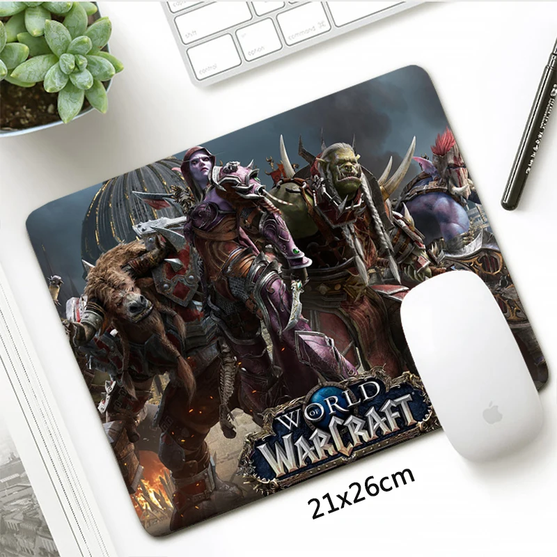 21x26cm Gaming Mouse Pad World Of Warcraft Mousepad Horde Alliance Table Mouse Mats Small Rubber Anti-Slip Fashion Desk Mat