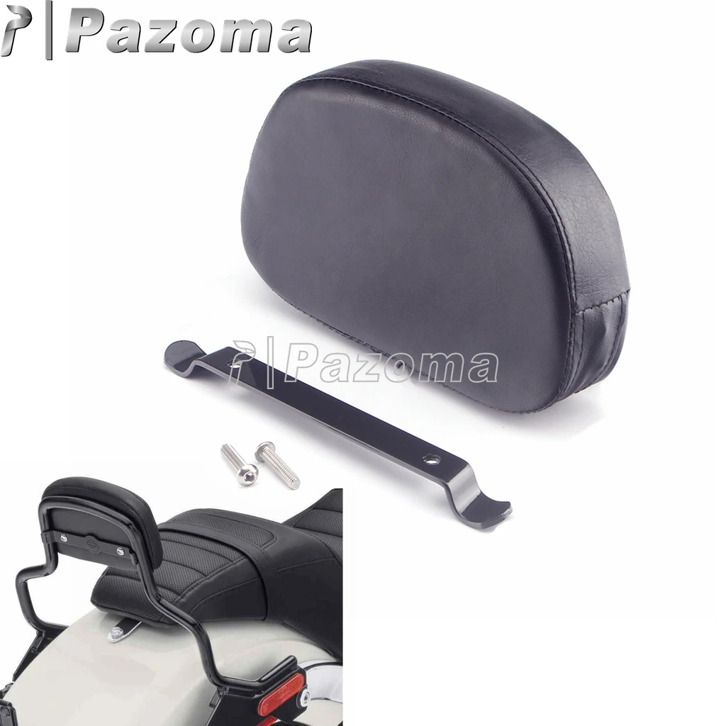 Black Sissy Bar Motorcycle Pad Passenger Backrest Cushion For Harley Softail Slim Delux Sport Glide Low Rider Street Bob 2018-up