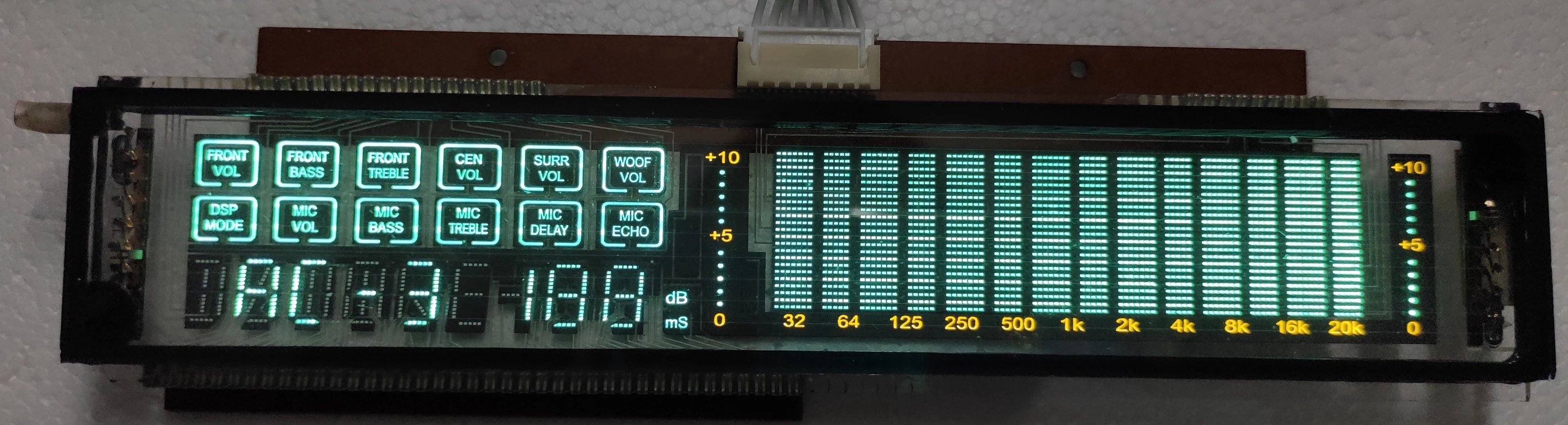 Display fluorescente per amplificatori di potenza e altoparlanti (VFD7939)