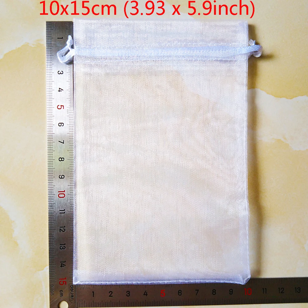 50pcs/lot Small & Large Organza Bag Wedding Pouches Jewelry Packaging Bags Birthday Party Christmas Gift Bags 11 Sizes 24 Color