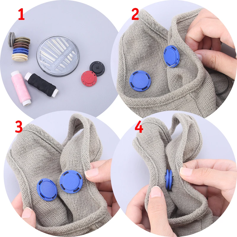 5 Pairs Sewing Button Magnet Stone Invisible Buckle Automatic Magnetic Button For Needlework DIY Bag/Cardigan/Jacket Sewing Set