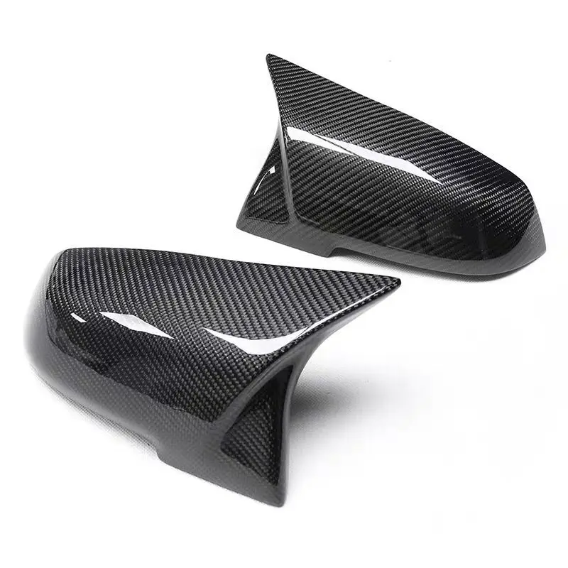 2 Pieces Rearview Mirror Cover Cap Carbon Black for BMW Series 1 2 3 4 X M 220i 328i 420i F20 F21 F22 F23 F30 F32 F33 F36 X1