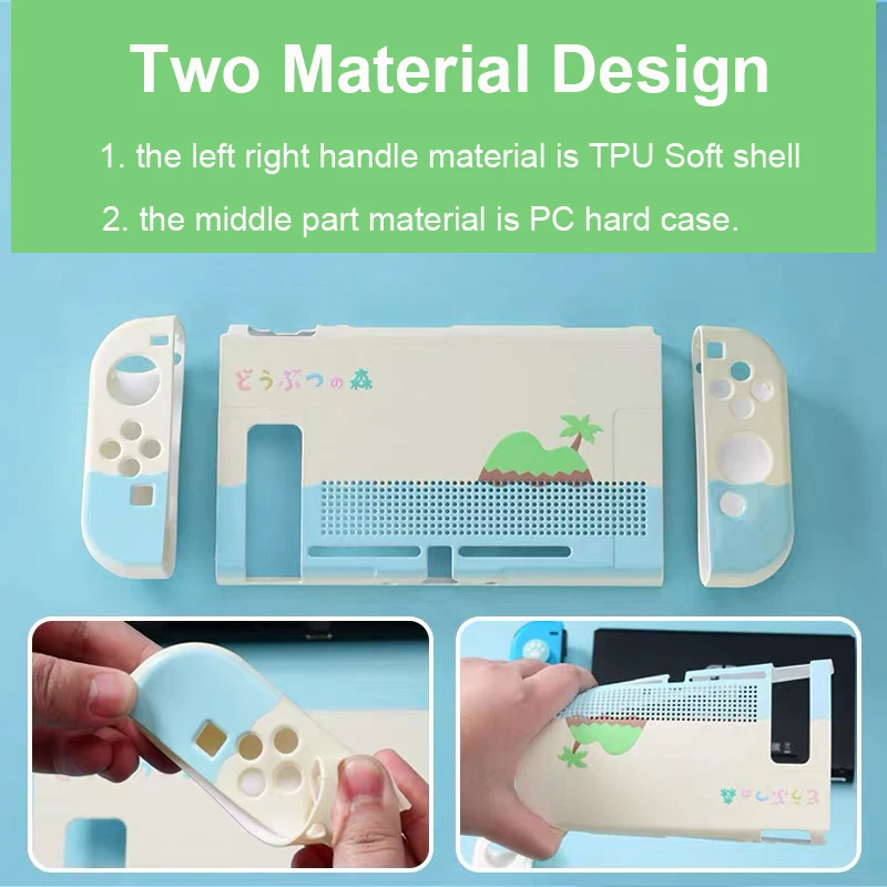 Защитный чехол NS Switch черного и белого цвета из бычьей кожи, мягкий чехол из ТПУ с защитой от падения, чехол для геймпада Joy-con, чехол для Nintendo ...