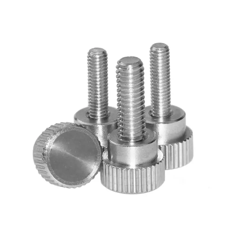 

1Pcs M3 M4 Stainless Steel Knurled Thumb Screw Hand Grip Knob Step Bolt Screws Head 9*H7mm