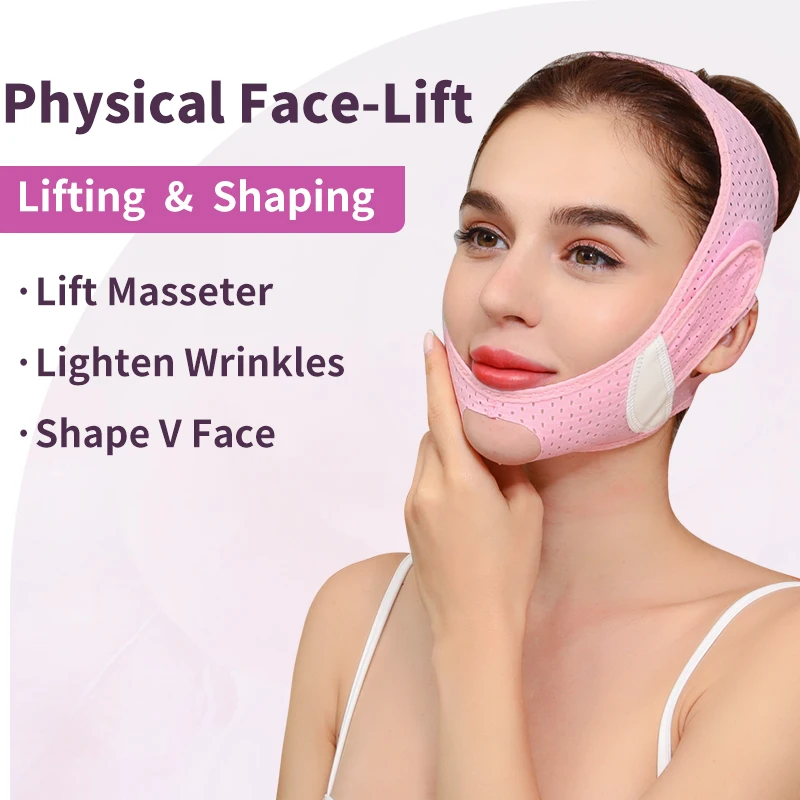 Face Slimming Bandage Breathable V Line Face Shaper Chin Cheek Lift Up Belt Facial Double Chin Lifting Anti Wrinkle Strap