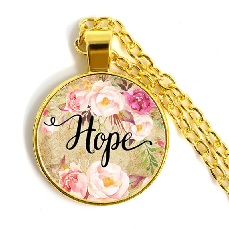 Love Believe Hope Amen Bible Verses Nursery Verse Necklace Fashion Jewelry Religion Pendant Christian Wholesale