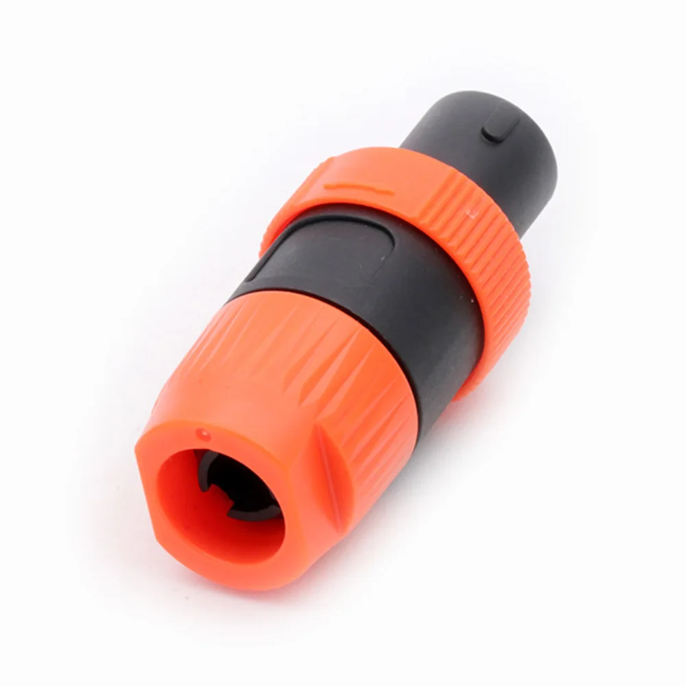 R Connector 1pc Speakon 4Pin Plug Speaker Cable Connectors 4 Pole Powercon Plug Male Audio Connector orange