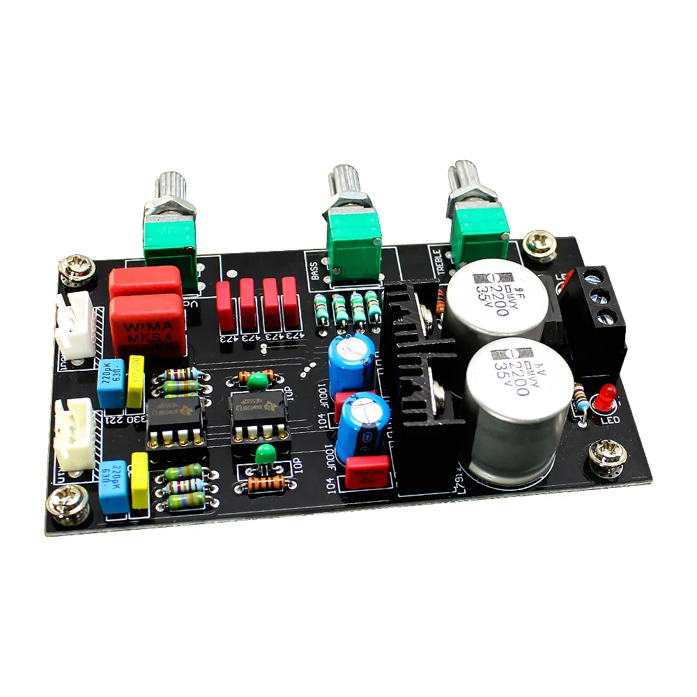 AIYIMA HIFI สเตอริโอ Preamplifier Board NE5532 Op Amp Preamp Tone Board อัพเกรดเสียงเบส Tuning AC Dual 12-15V