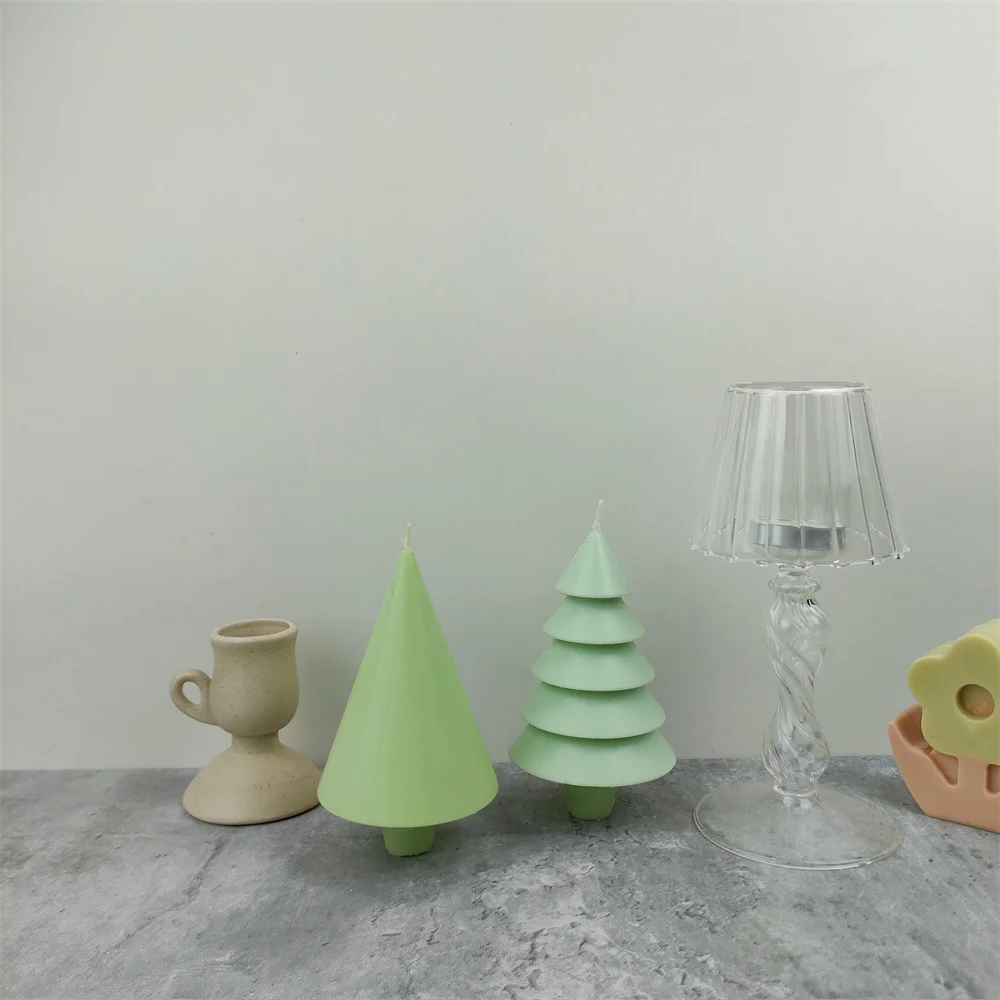 3d Christmas Tree Plastic Acrylic Candle Making Mold Handmake Scented Candle Mould Candle Making Supplies New 2023