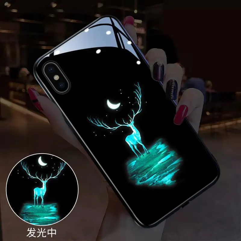 LED Flash phone Case For Xiaomi POCO F5 Pro M6 F4GT F3 14 13 12 Pro 12 Ultra Case Tempered Glass Illuminated Mobile Cover Fundas