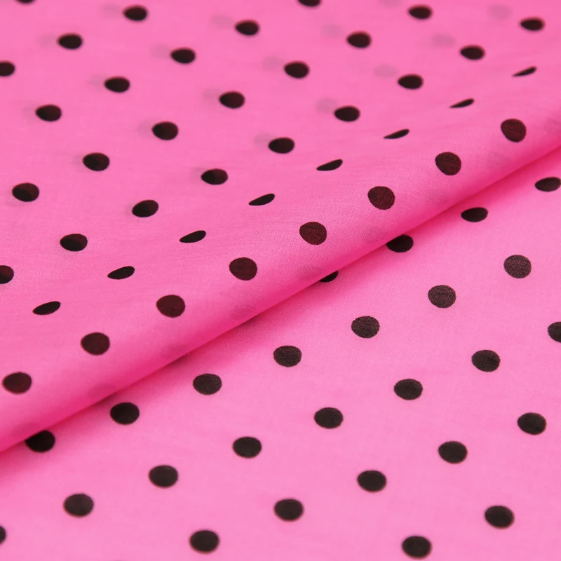 Pink yellow green blue polka dots print silk cotton blended fabric,SCT648,SCT649,SCT650,SCT651,SCT652