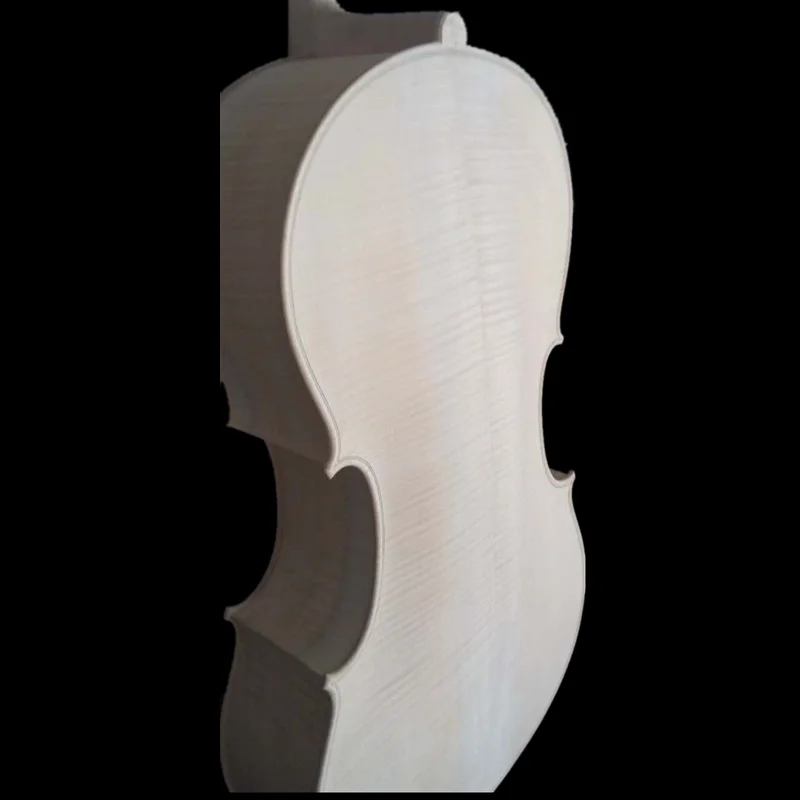 White Cello 4/4 size unvarnished cello with ebony fingerboard