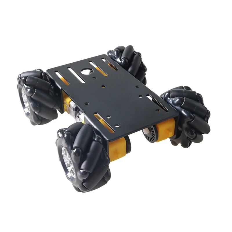 4WD 60 ミリメートルメカナム全方向ホイール金属スマートロボットカーシャーシキット高トルク TT モーター DIY Arduino 教育ドリフト