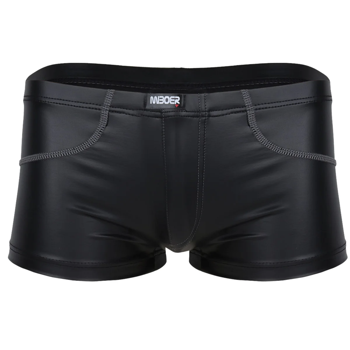 Men Sexy Lingerie Patent Leather Boxer Underwear Hot Shorts Underpants boxer homme boxershorts slip sexy homme Shorts Clubwear